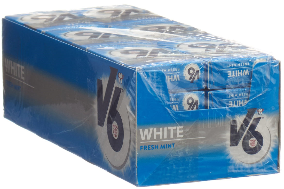 V6 White chewing gum Freshmint (
