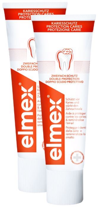 Elmex Protect Caries Dentifrice Duo 2 x 75 ml Protection Renforcée