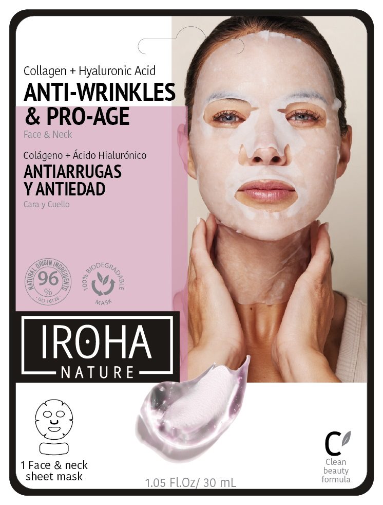 IROHA Nature Masque Visage &amp; Cou Anti-Âge 30 ml