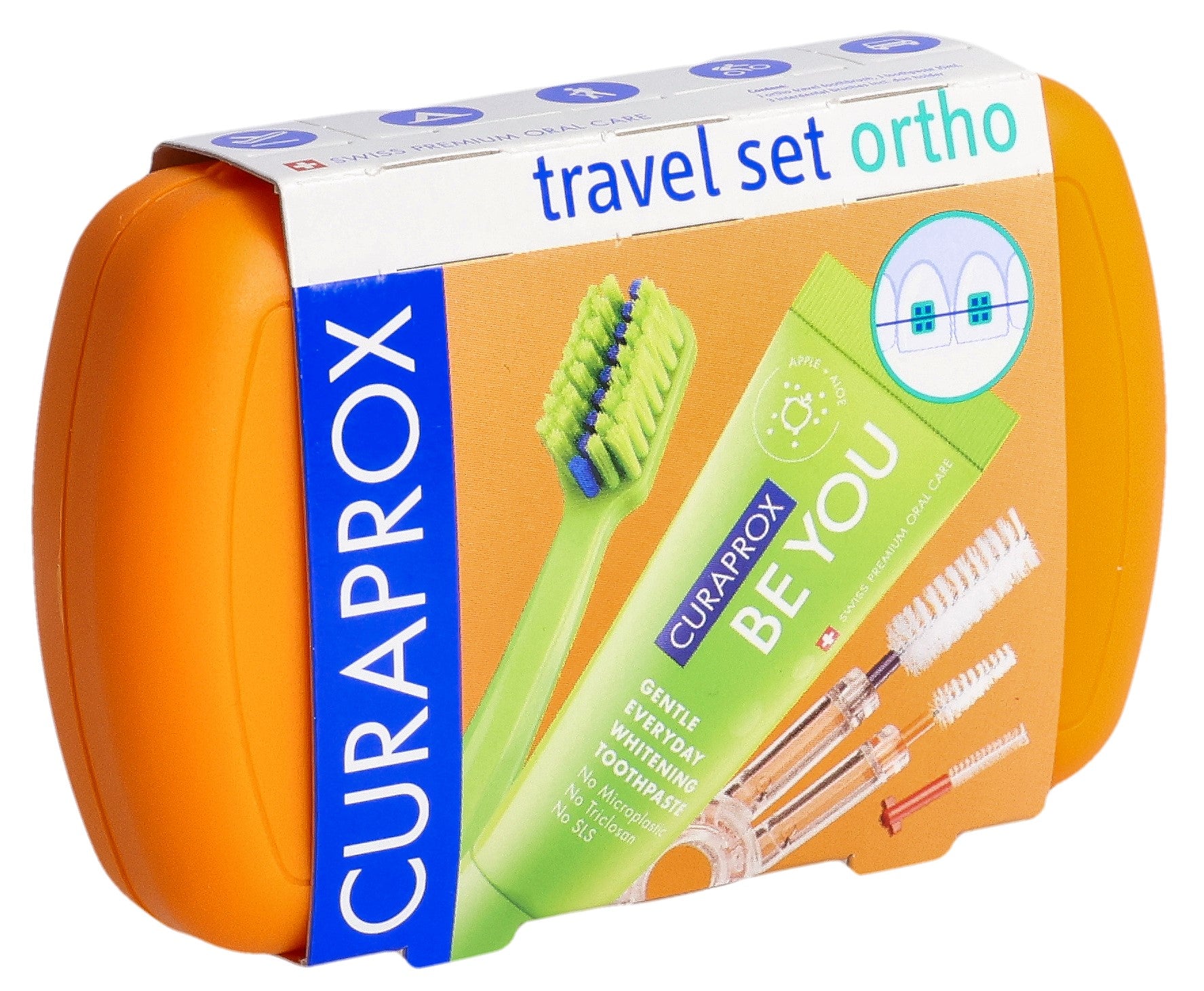 CURAPROX Set de Voyage Orthodontie Orange | Soin Complet