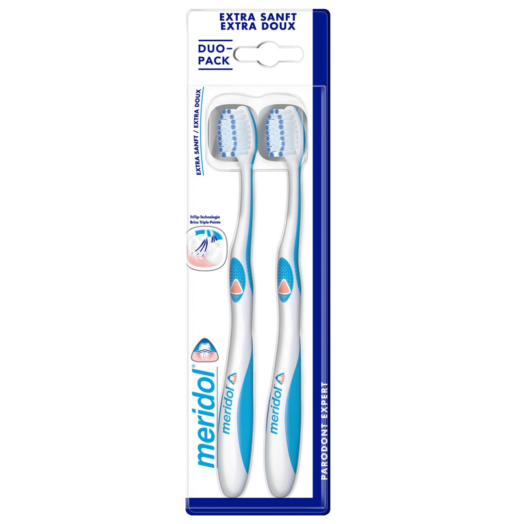 Meridol Parodont Expert Brosse à Dents Extra Douce Duo | Soin Gencives