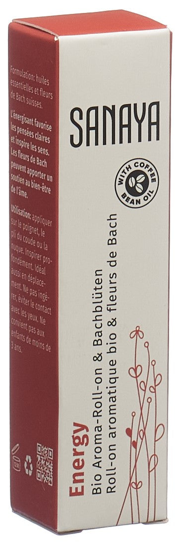 SANAYA Roll-on Énergie Bio 10 ml | Stimulant Naturel