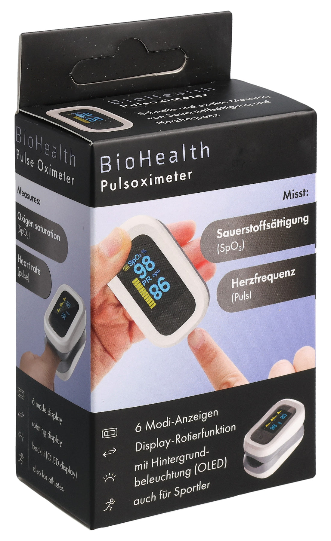BIOHEALTH Oxymètre de Pouls Fiable avec Indice de Perfusion | Dispositif Médical