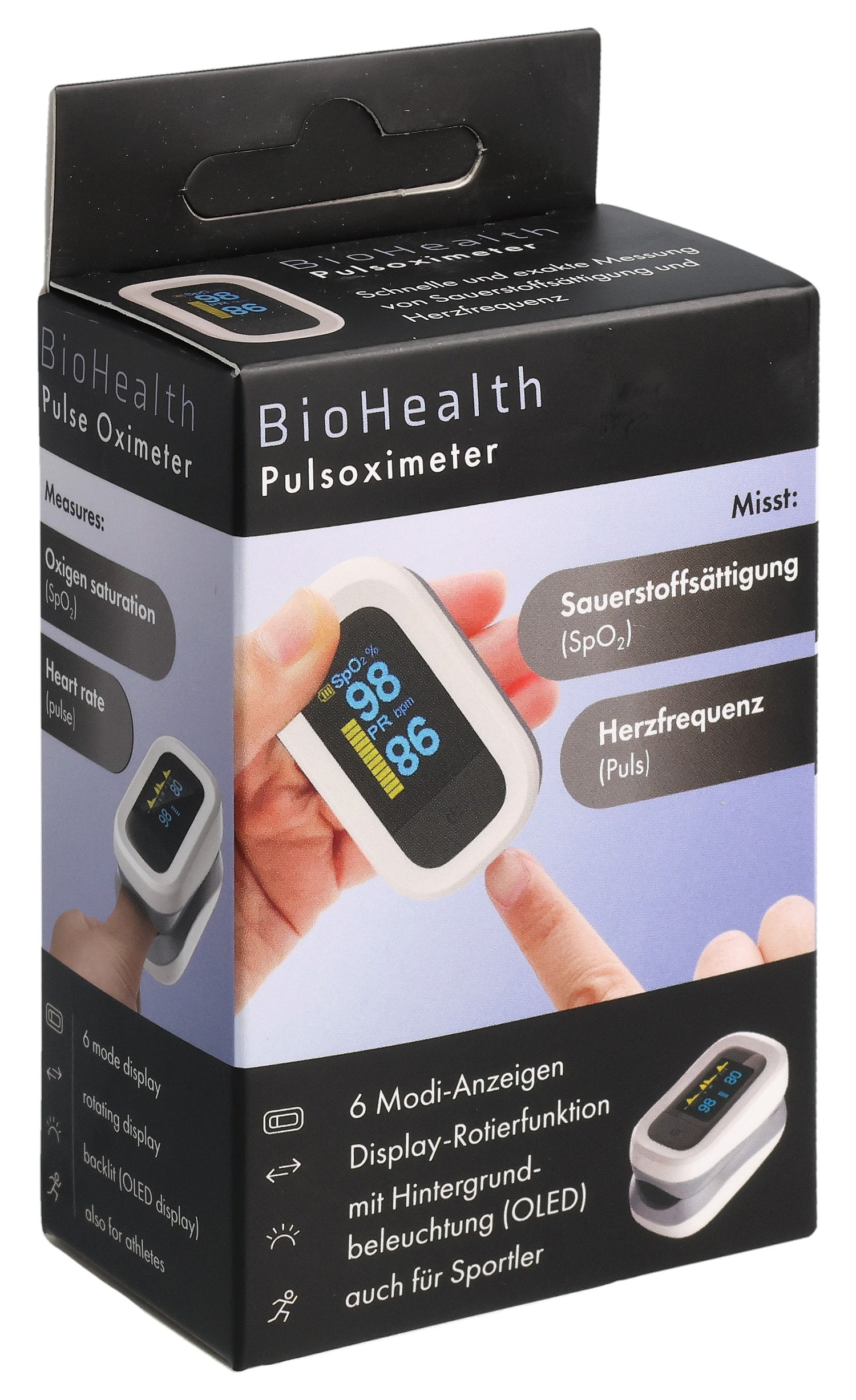 BIOHEALTH Oxymètre de Pouls Fiable avec Indice de Perfusion | Dispositif Médical