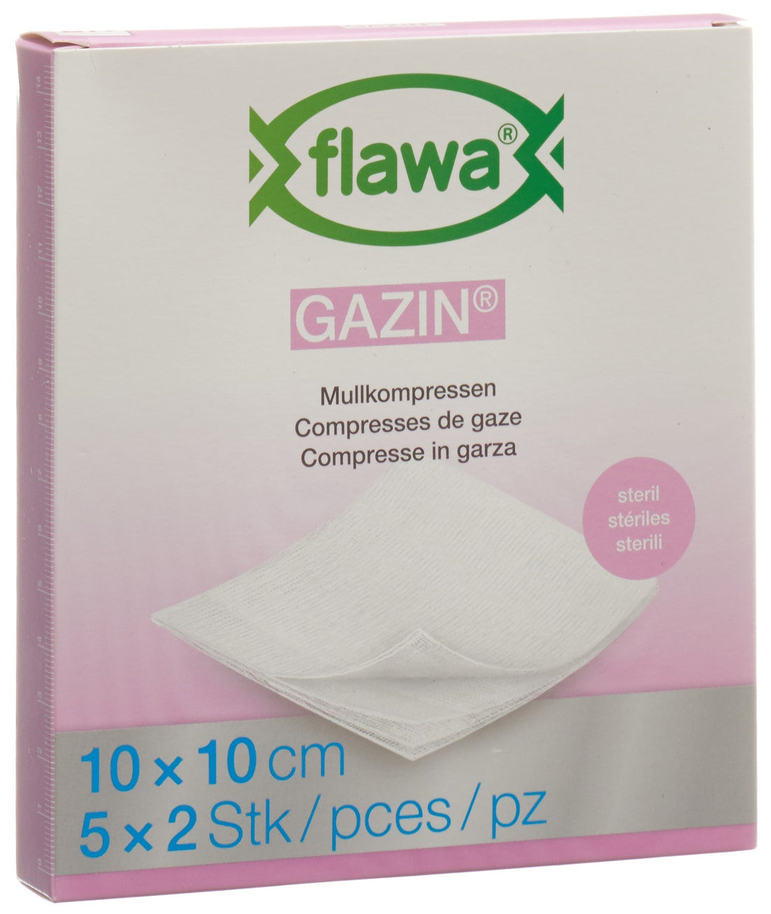 FLAWA Compresses Gazes Stériles 10x10cm | Lot de 100