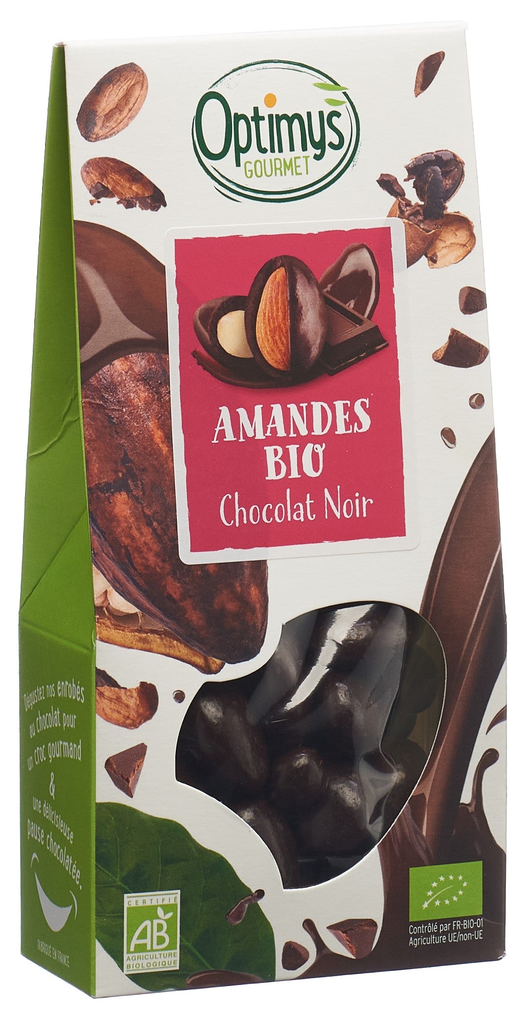 OPTIMYS Délices Amande Chocolat Noir Bio 150g - Complément Alimentaire