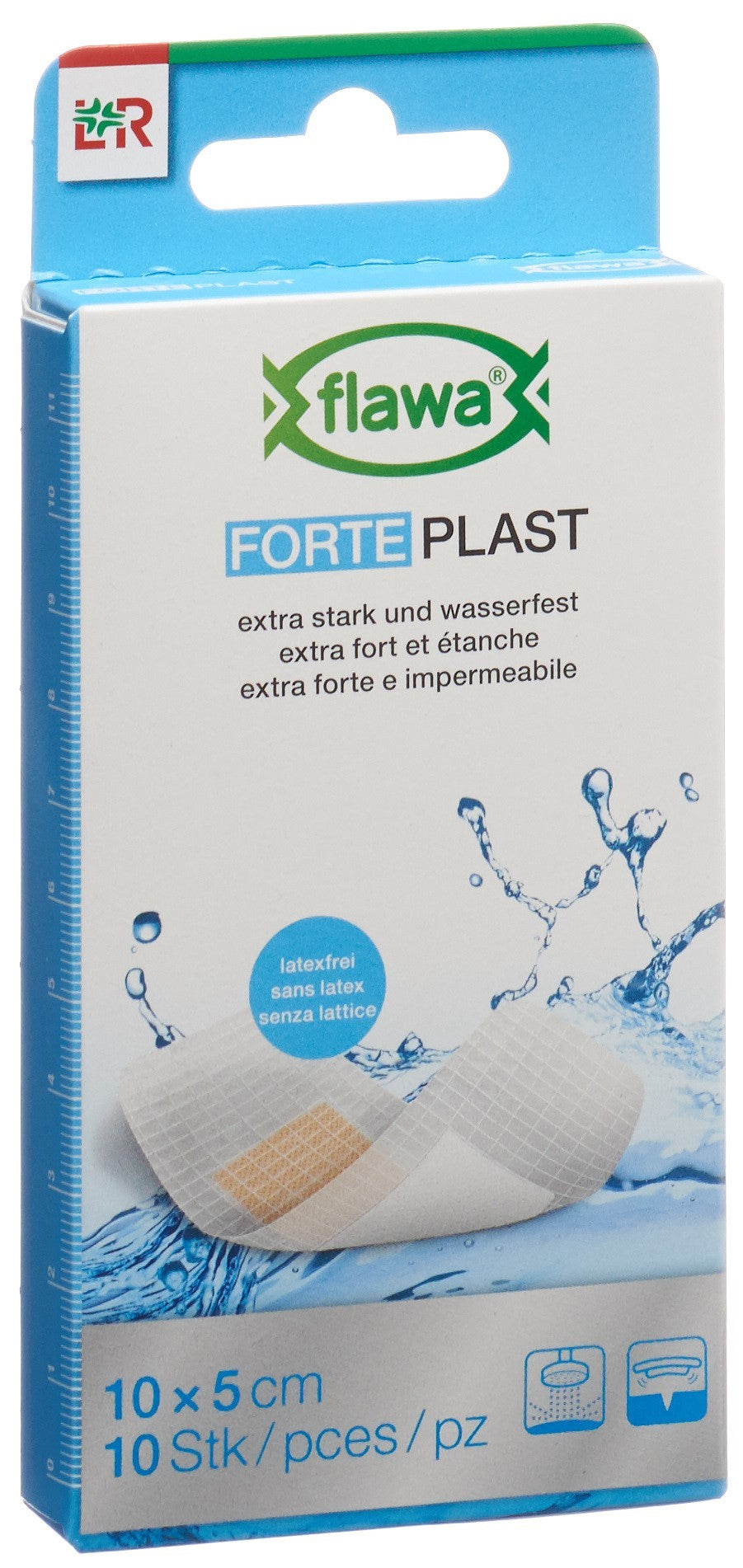 FLAWA Forte Plast Pansement Adhésif Cicatrisant | 5 x 10 cm 10 Pièces