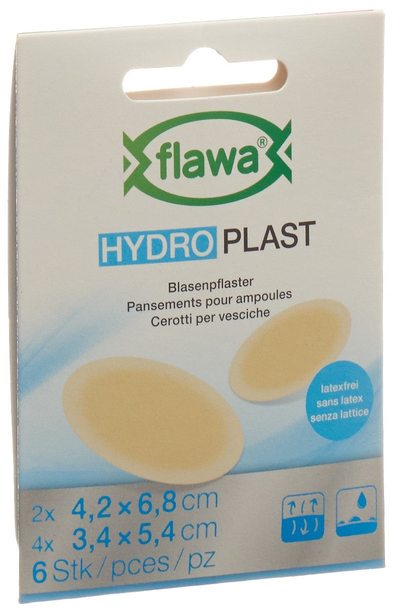 FLAWA HYDRO PLAST Pansements Ampoules Soulagement &amp; Protection | 2 Tailles 6 Pièces