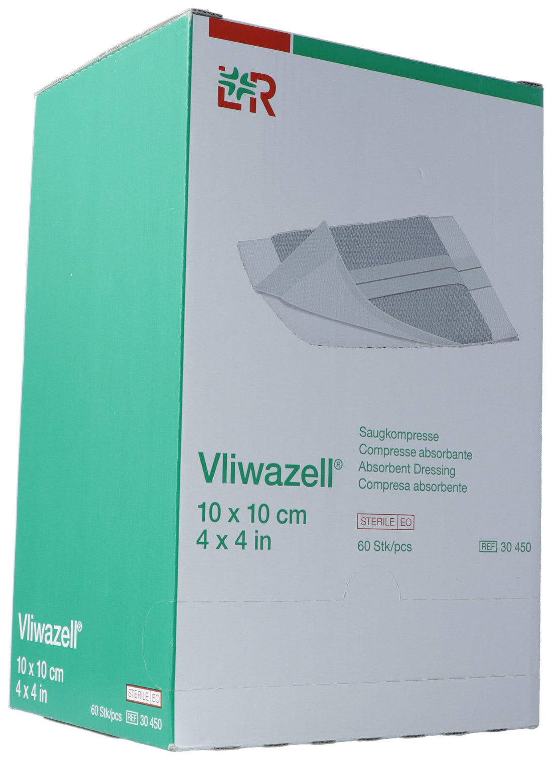 VLIWAZELL compresse absor 10x10cm stérile 60 pce