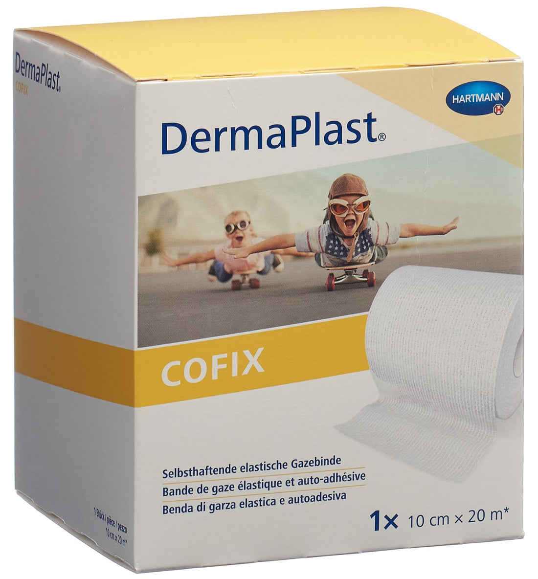 DERMAPLAST CoFix Pansement Compressif 10 cm x 20 m Blanc