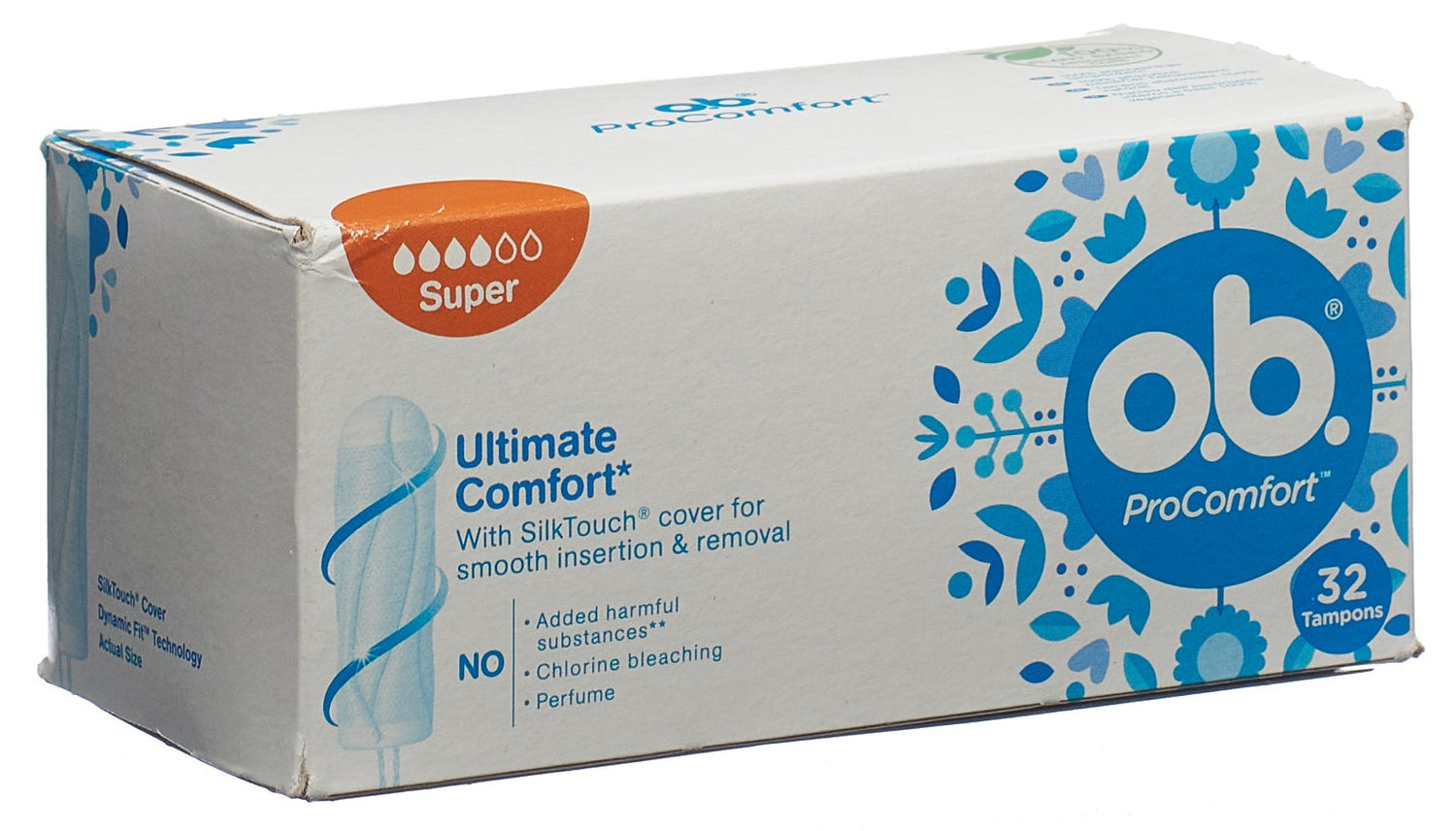 OB ProComfort Tampons Super 32 Pièces | Confort &amp; Protection