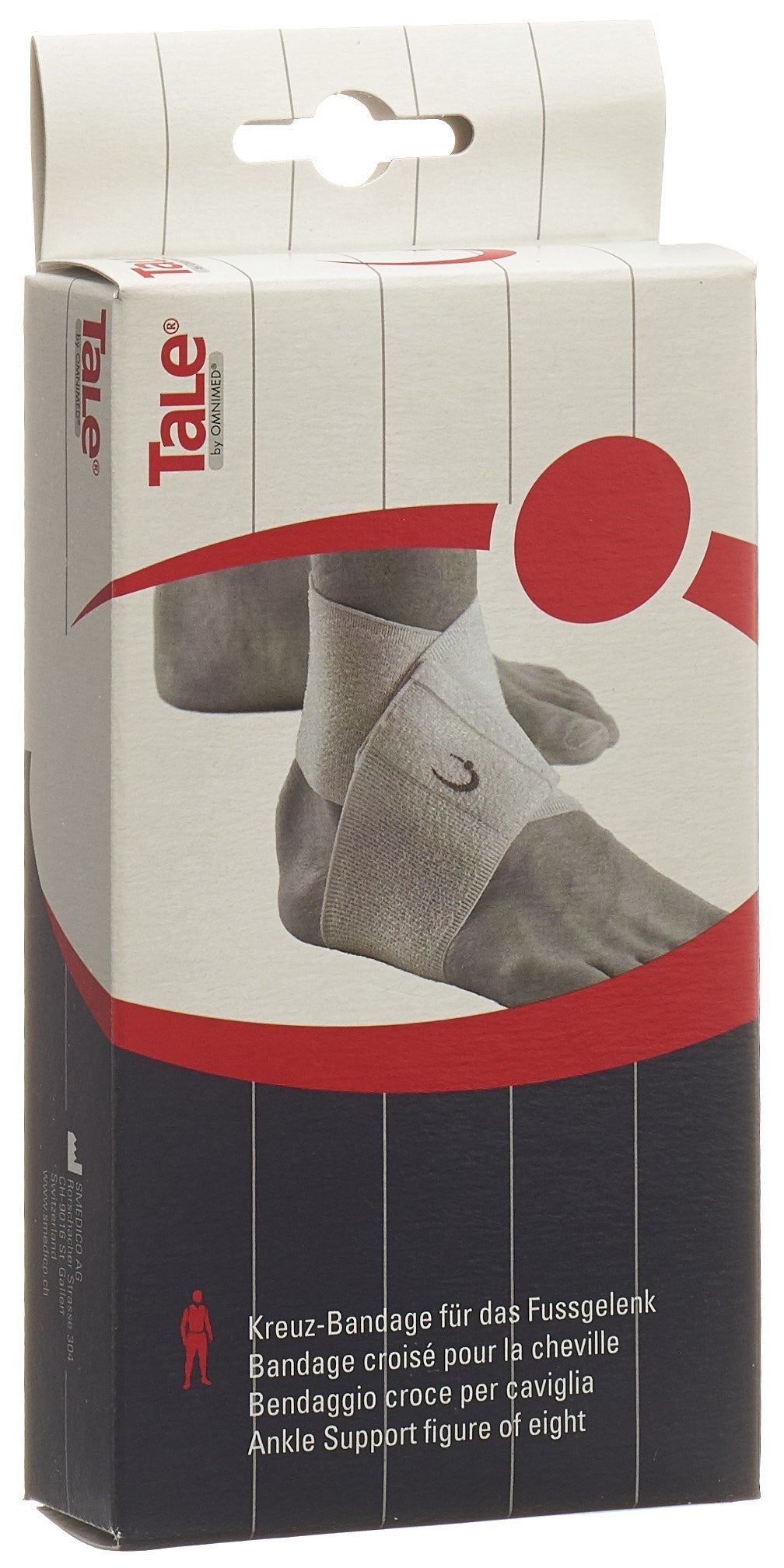 TALE Bandage Cheville Croisé 7.5 cm Blanc - Soutien &amp; Confort