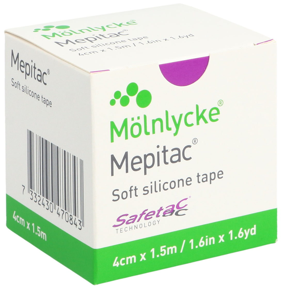 Mepitec Safetac Sparadrap Silicone Doux 1.5m x 4cm
