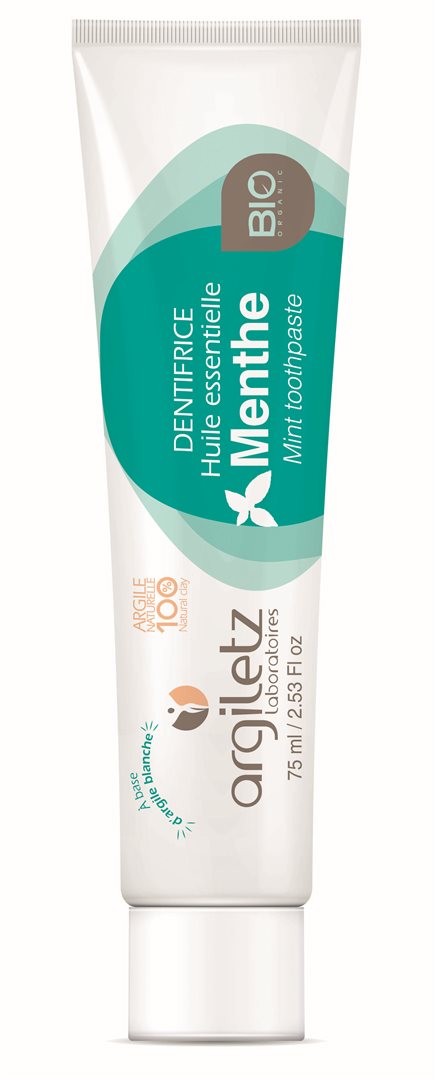 Argiletz Dentifrice Bio Menthe Fraîcheur Intense | Tube 75 ml