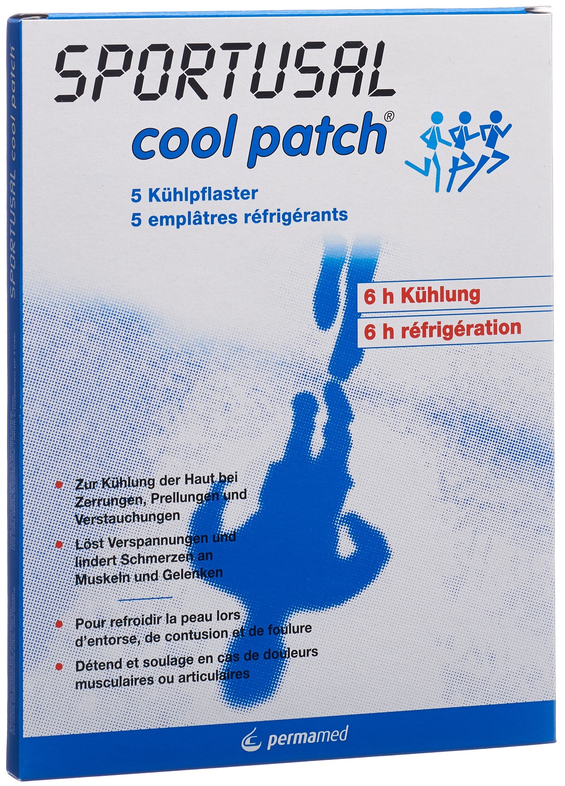SPORTUSAL Patch Fraîcheur Douleur Musculaire | 5 Pièces