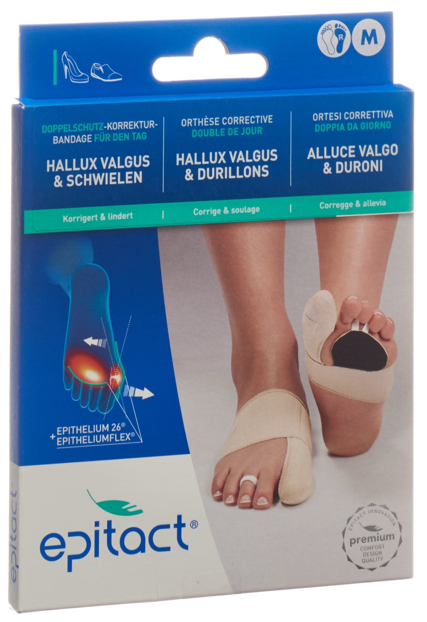 EPITACT Orthèse double protection oignon jour taille M | Confort et soulagement