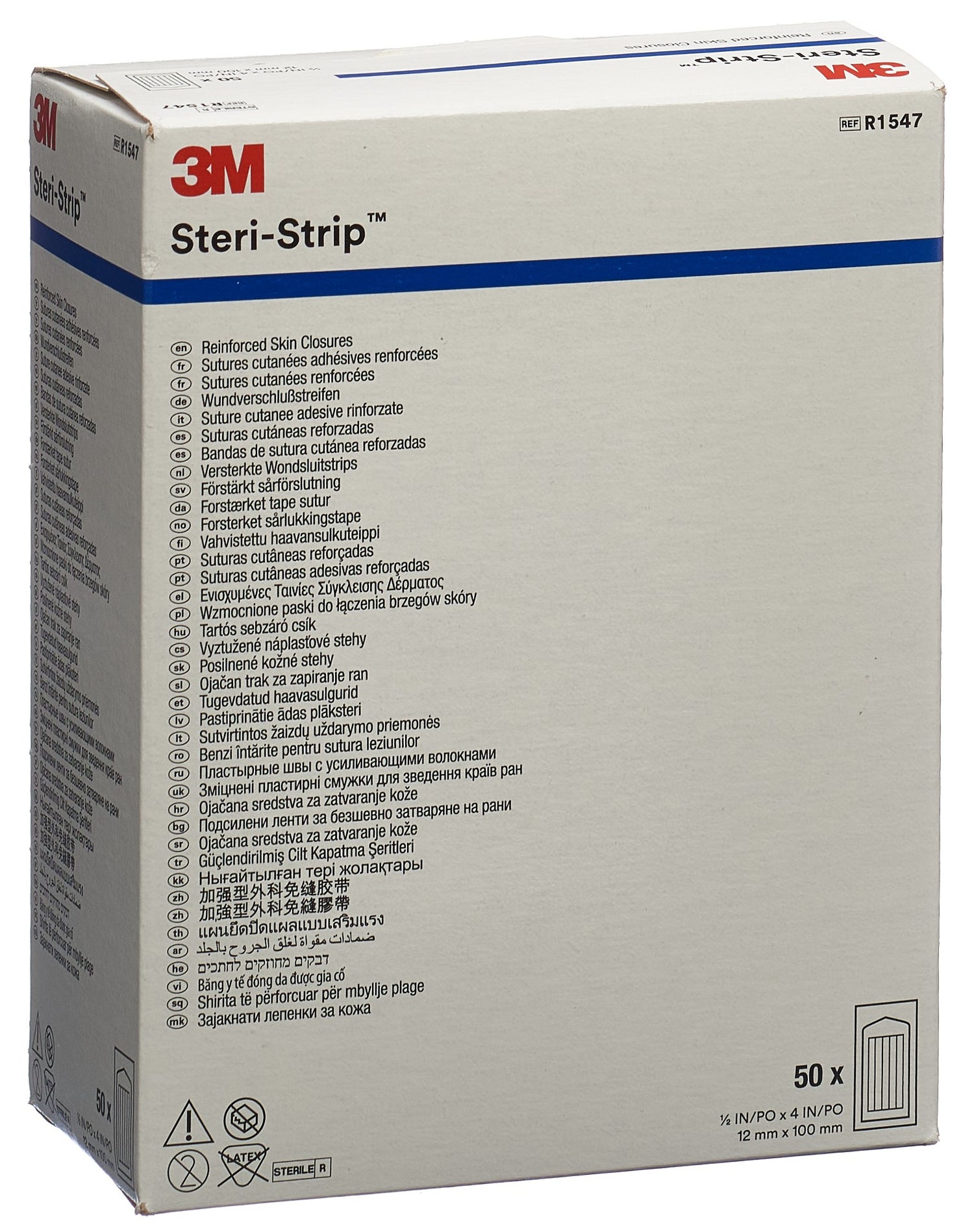 3M STERI STRIP 12x100mm bla renfor (nv) 50 x 6 pce
