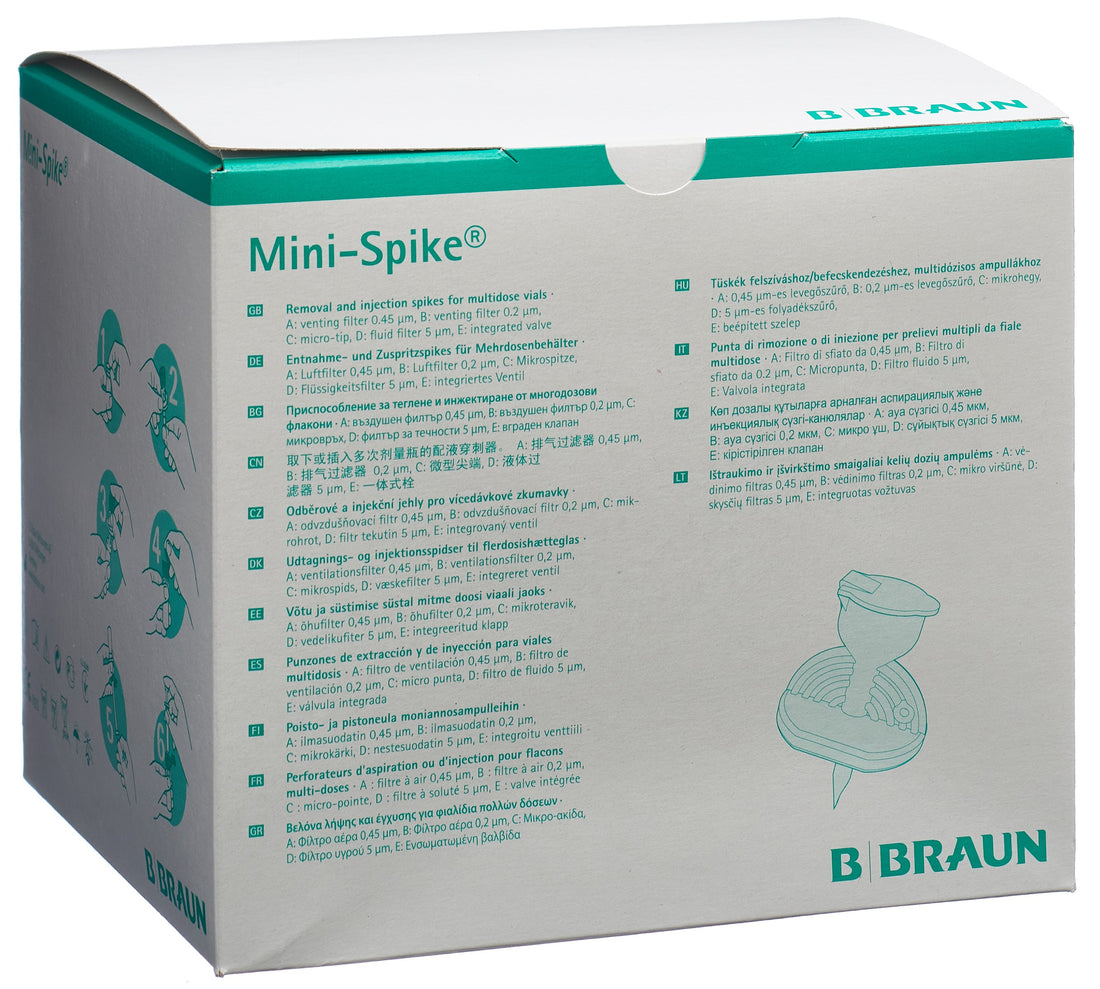 MINI SPIKE Vert 50 Pièces | Dispositif Médical Stérile