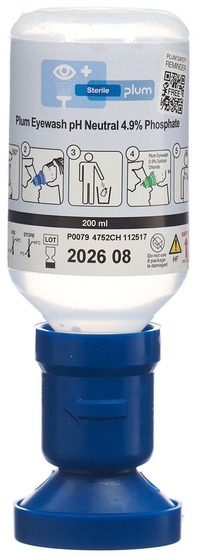 PLUM Rince-Œil pH Neutre 4.9% 200 ml | Confort &amp; Hygiène Oculaire