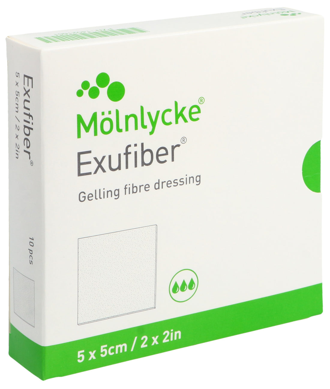 EXUFIBER Pansement Hydrocellulaire 5 x 5 cm | Lot de 10