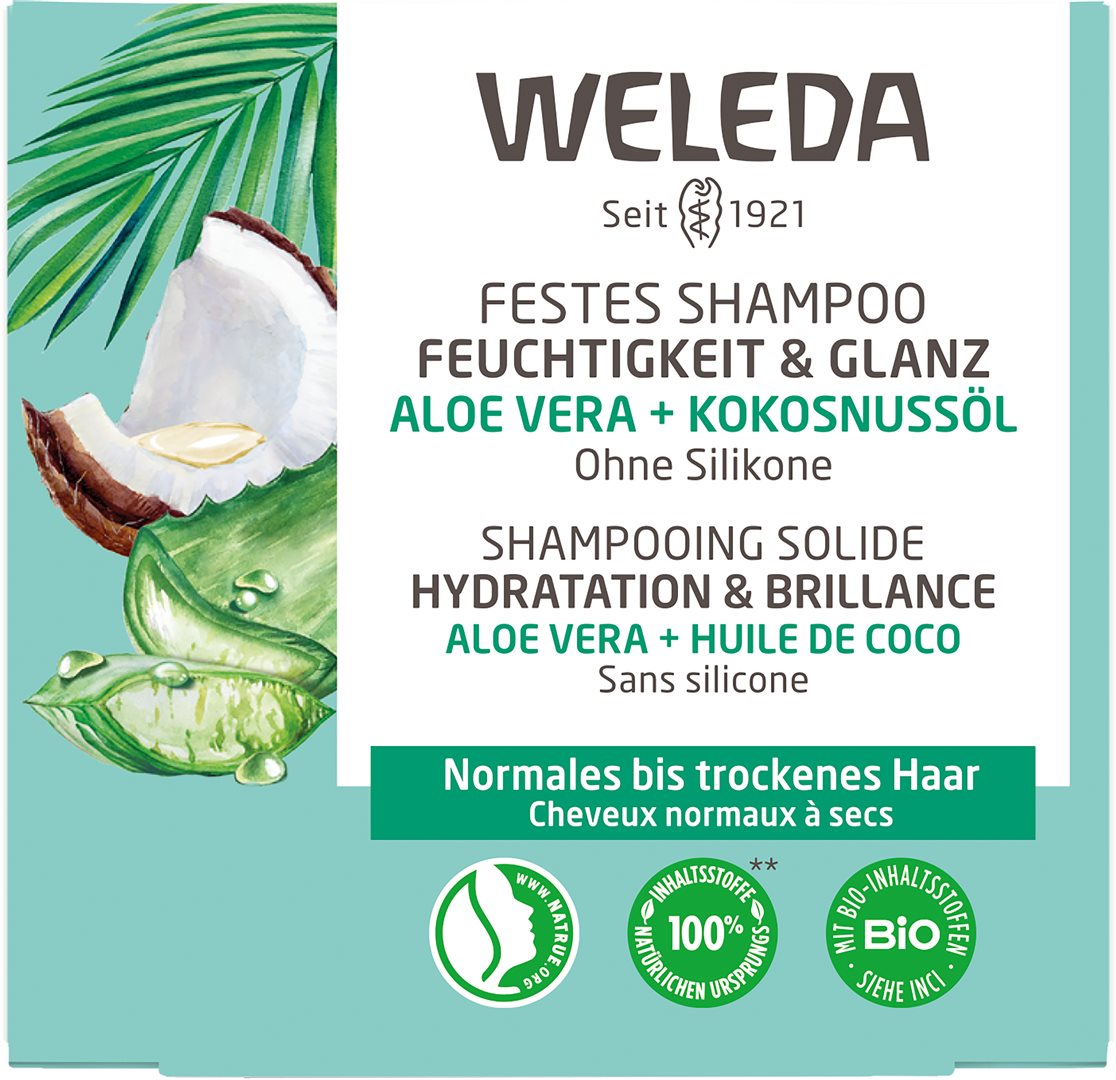 WELEDA shampoo solide hydratation&amp;brillance 50 g