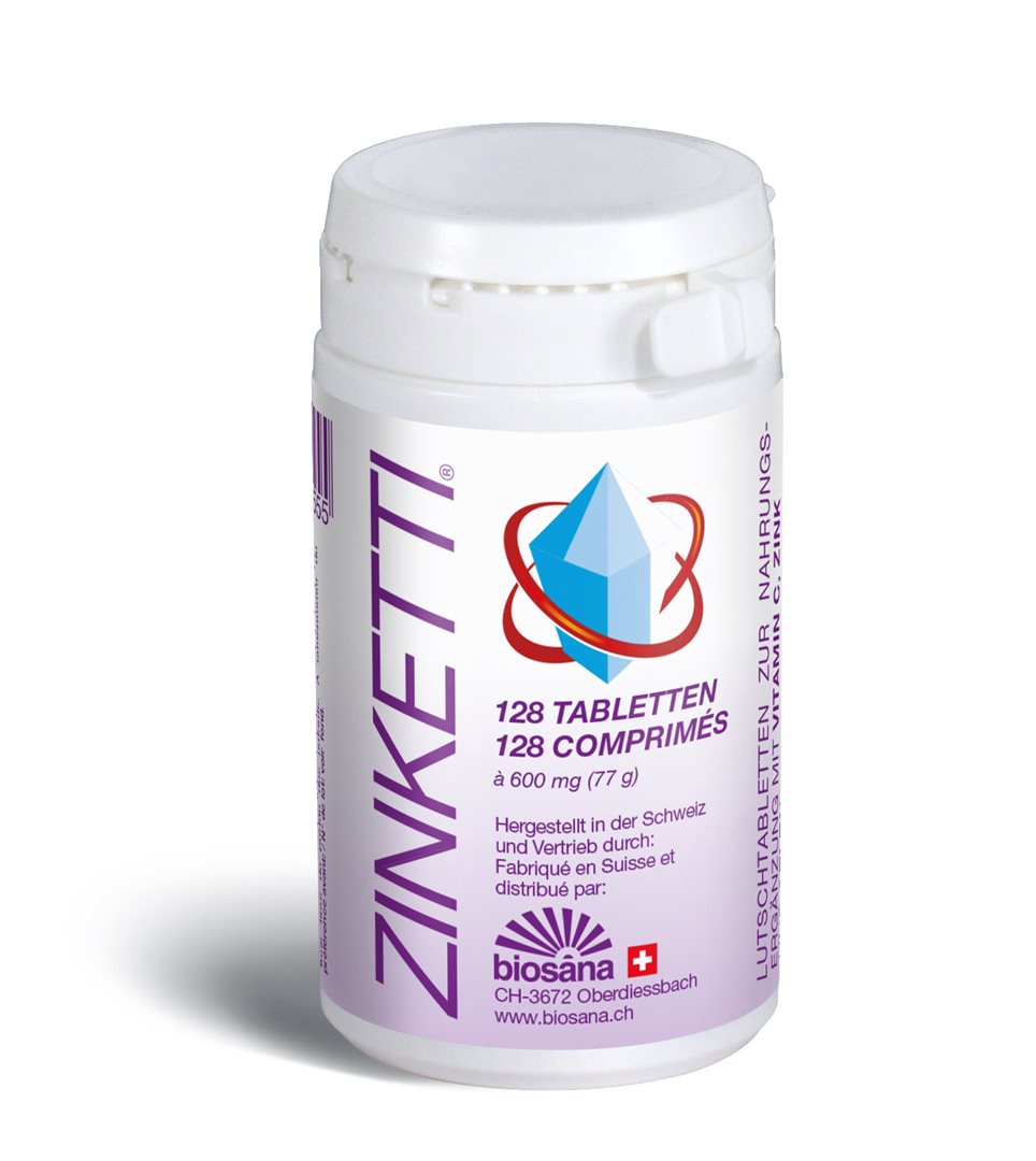 ZINKETTI vitamine c zinc cpr bte 128 pce