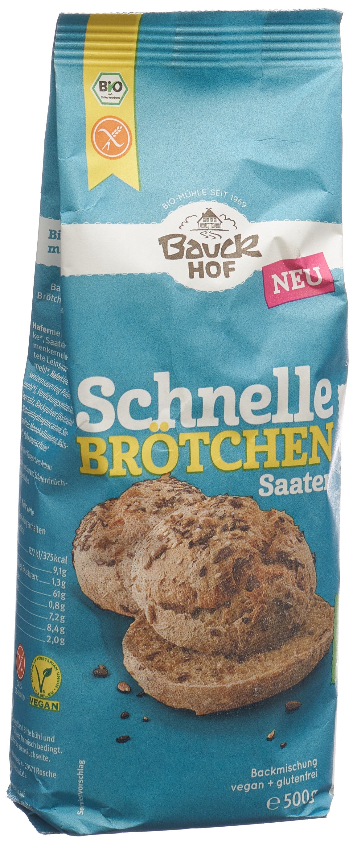 BAUCKHOF Petits Pains Rapides Sans Gluten 500 g | Sans Gluten