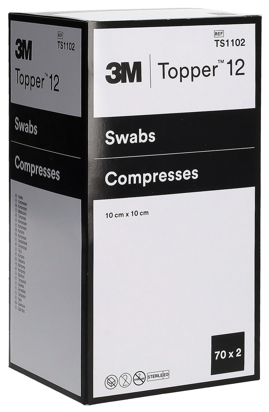 TOPPER Compresses Stériles 10x10cm 140 Pièces | Soin Essentiel