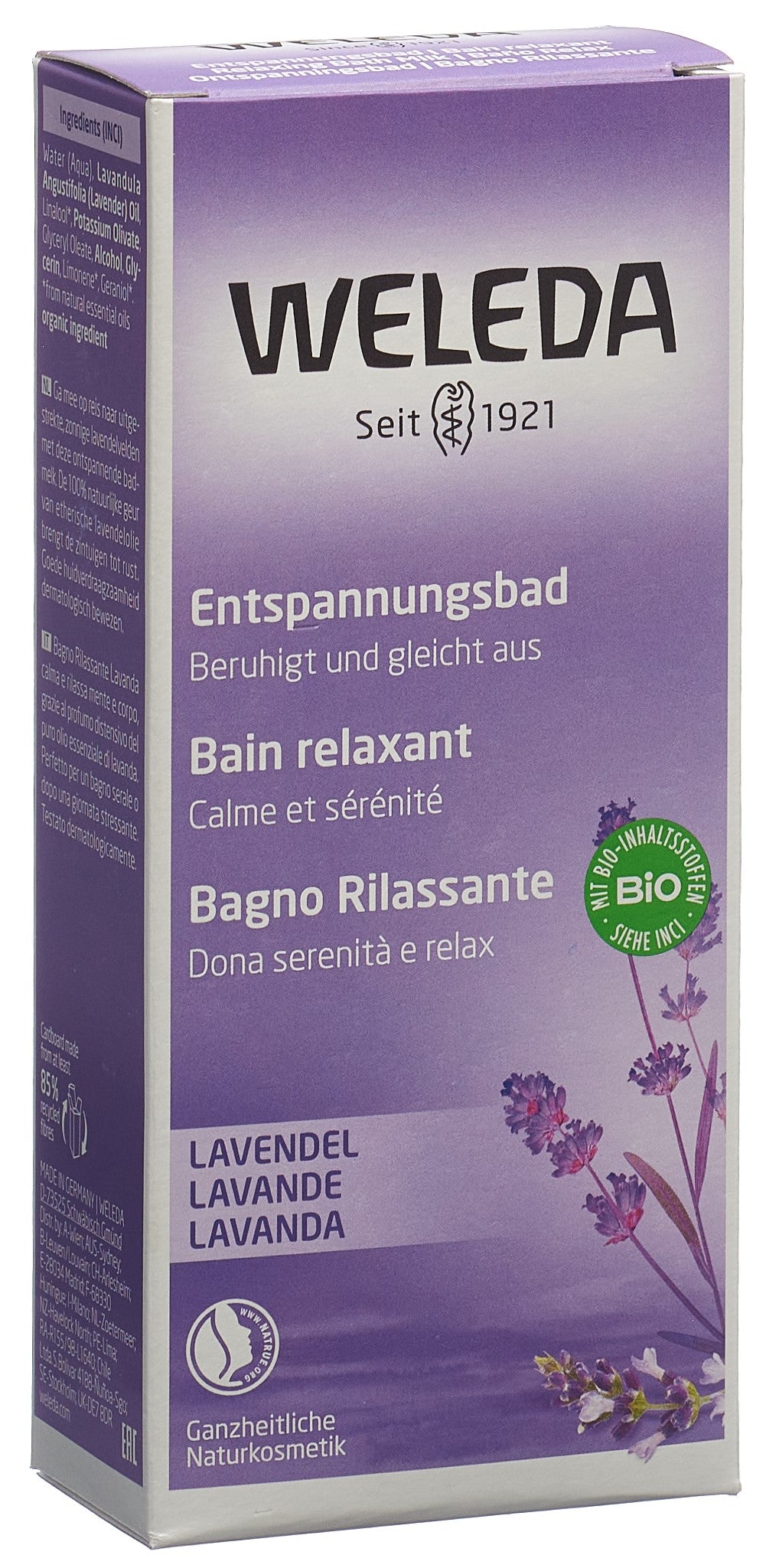 WELEDA bain relaxant lavande fl verre 200 ml