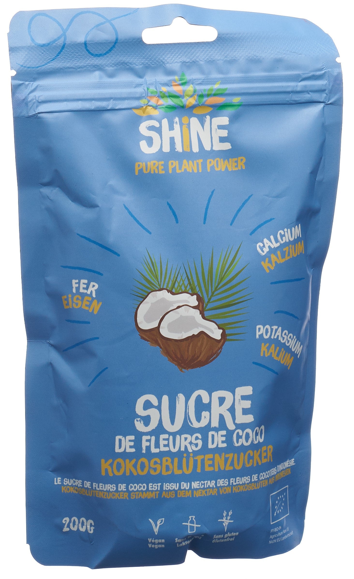 SHINE Sucre de Fleurs de Coco BIO 200 g | Édulcorant Naturel &amp; Sain