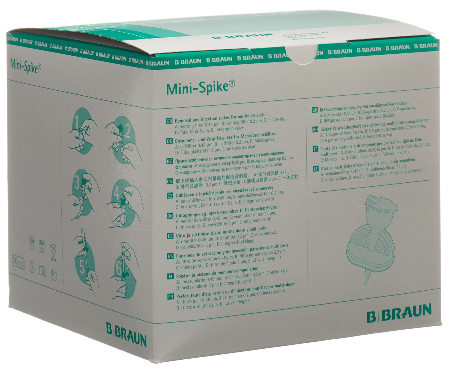 MINI SPIKE micro pointe verte 50 pièces | Dispositif médical stérile