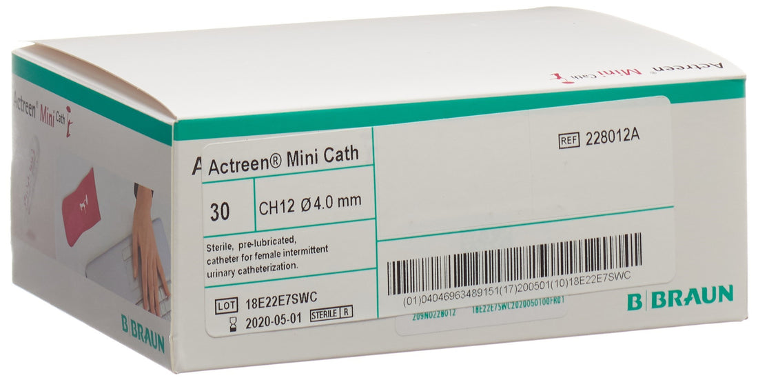 ACTREEN Mini Cath sonde 1x CH12 9cm nélaton 30 pce