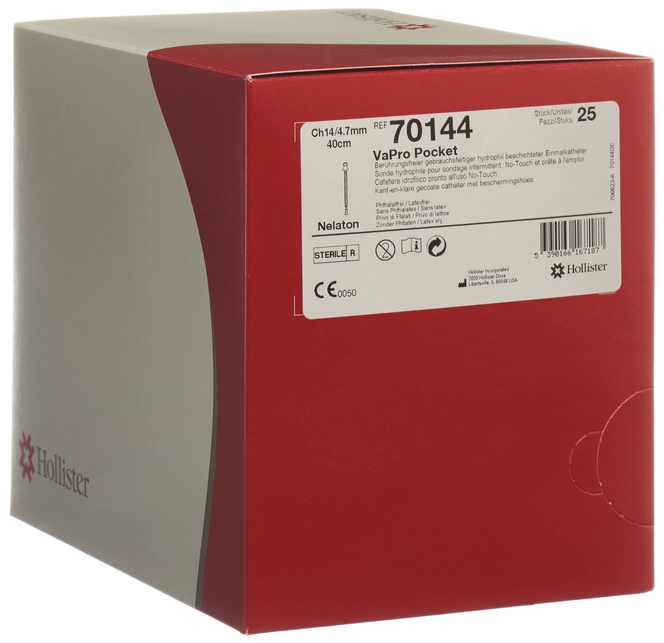 VAPRO Pocket sonde 1x CH14 40cm 25 pce