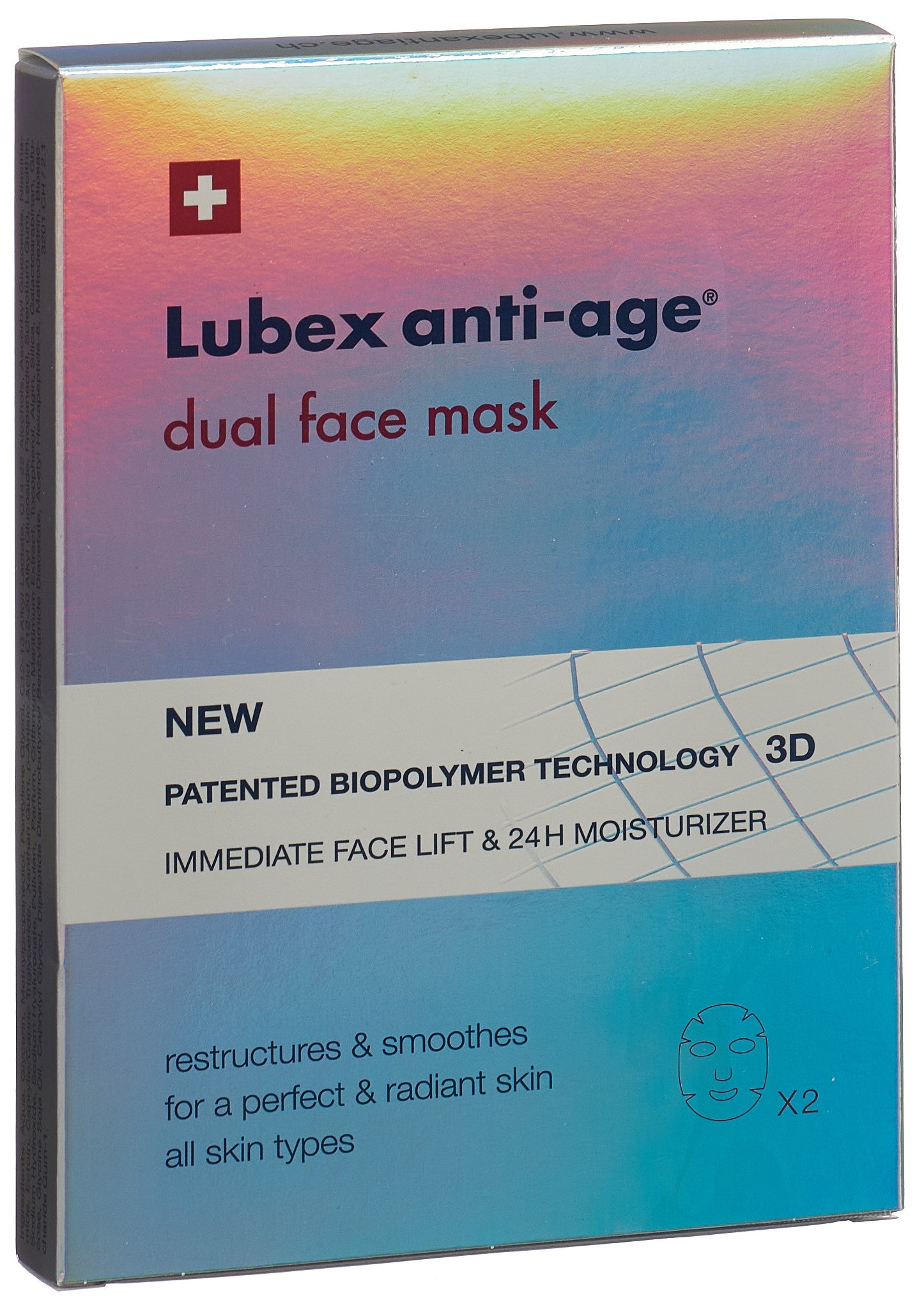 Lubex Anti-Age Masque Visage Double Action 2 Sachets