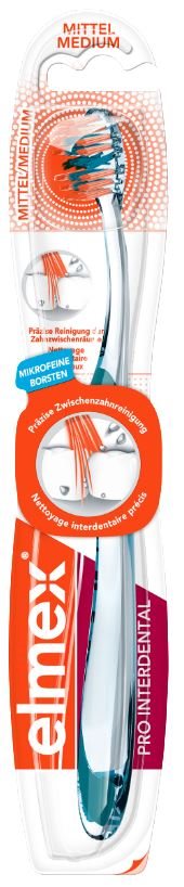 ELMEX PRO INTERDENTAL Brosse à Dents Nettoyage Profond | 1 Brosse