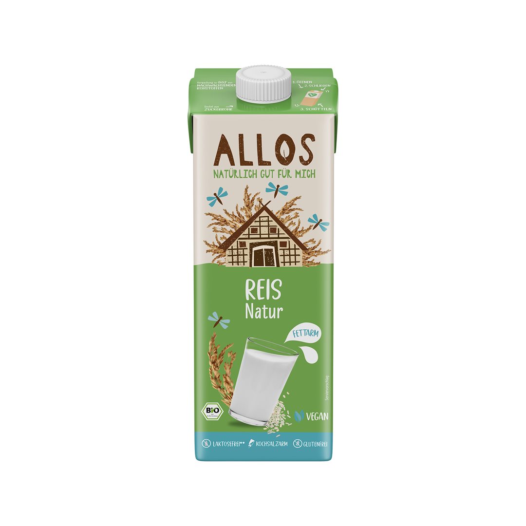 ALLOS Boisson Riz Tetra 1 L Hydratation &amp; Douceur | Sans Lactose