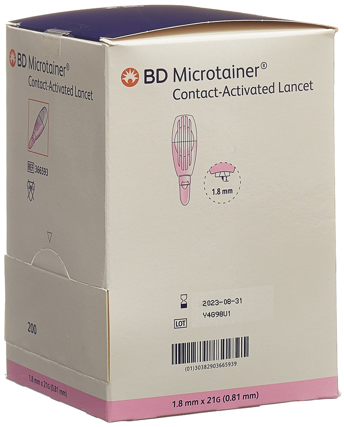 BD Microtainer Lancettes 21G x 1.8mm (200 pcs) - Précision &amp; Confort
