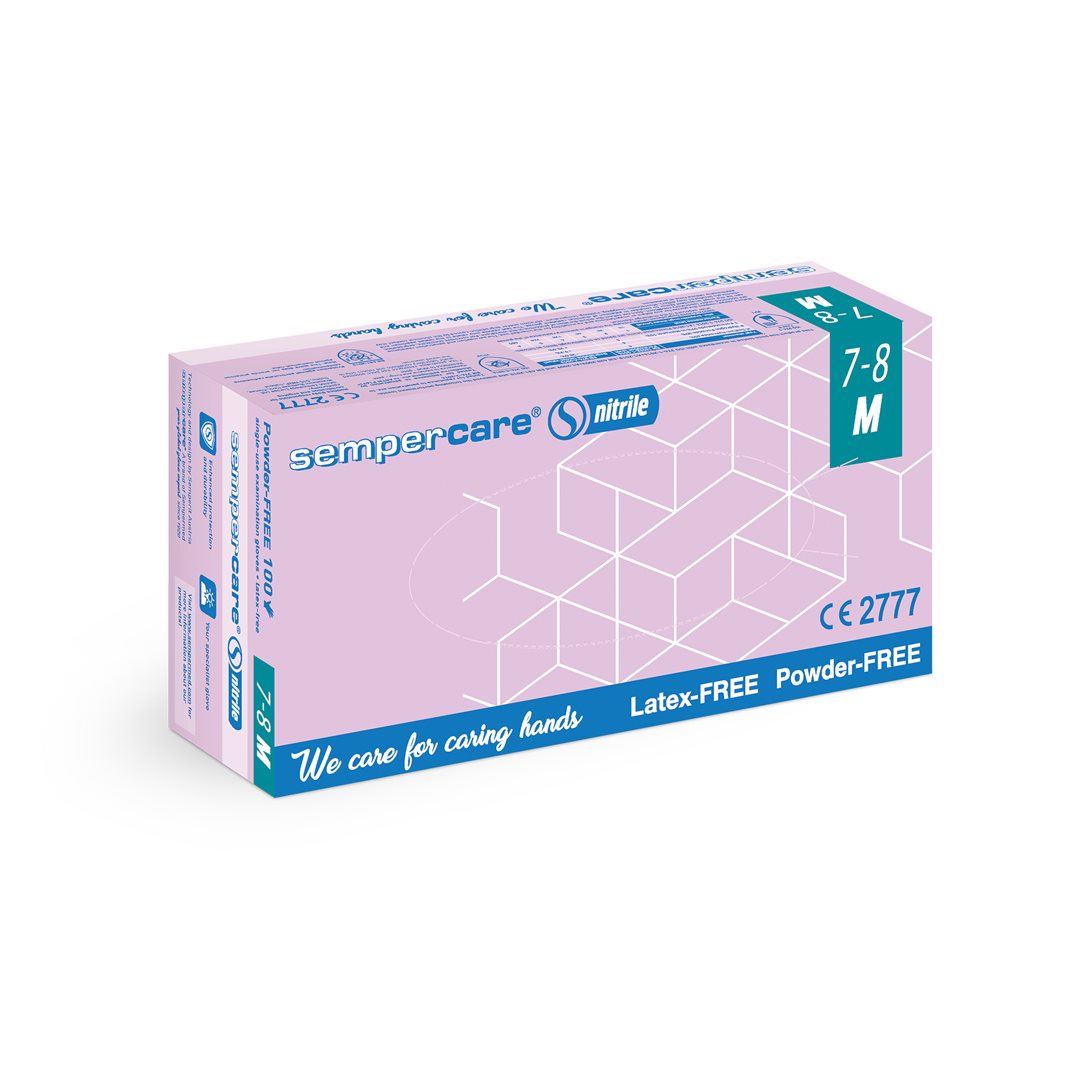 SEMPERCARE Gants Nitrile Stériles Sans Poudre 50 Paires | Protection Optimale