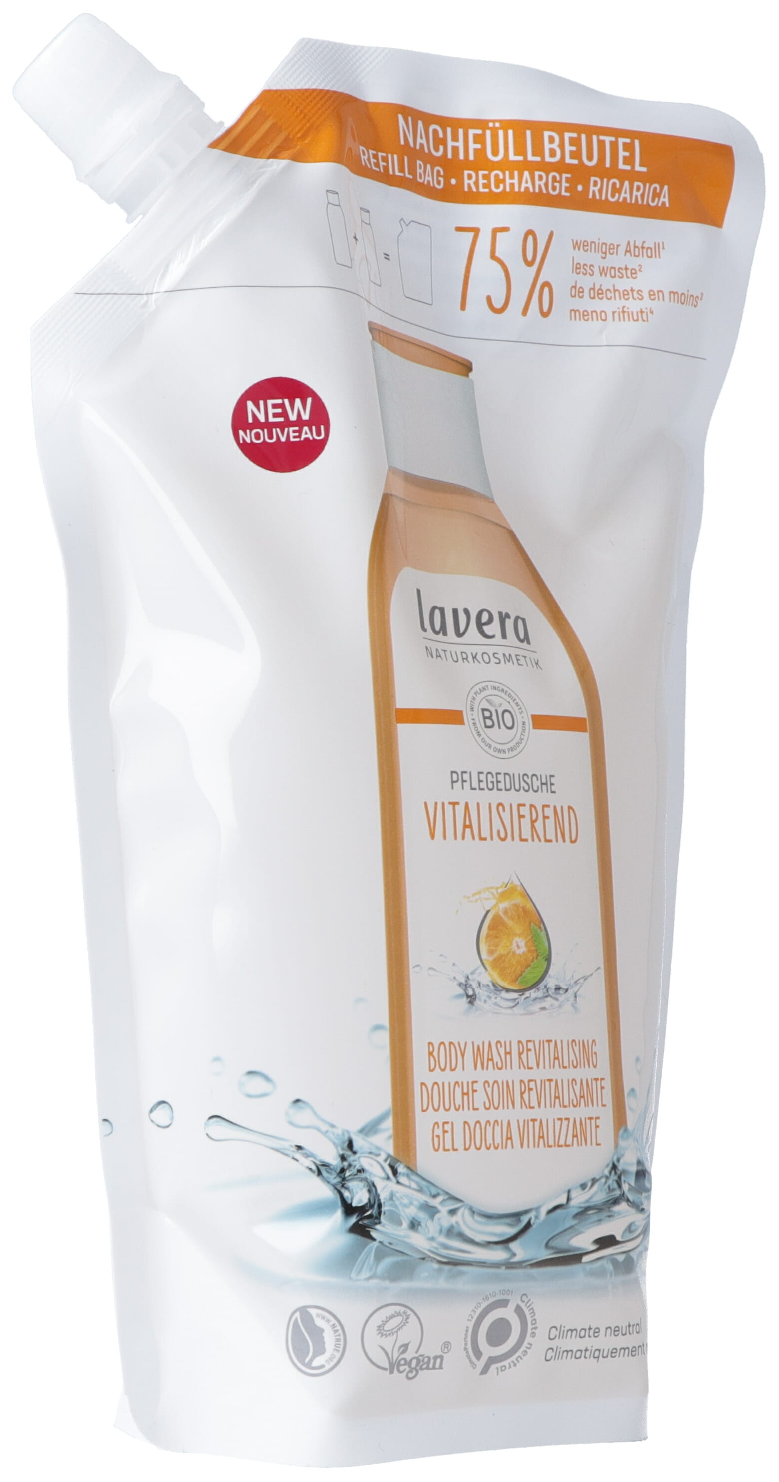 Lavera Douche Soin Revitalisant Bio Or &amp; Me 500 ml