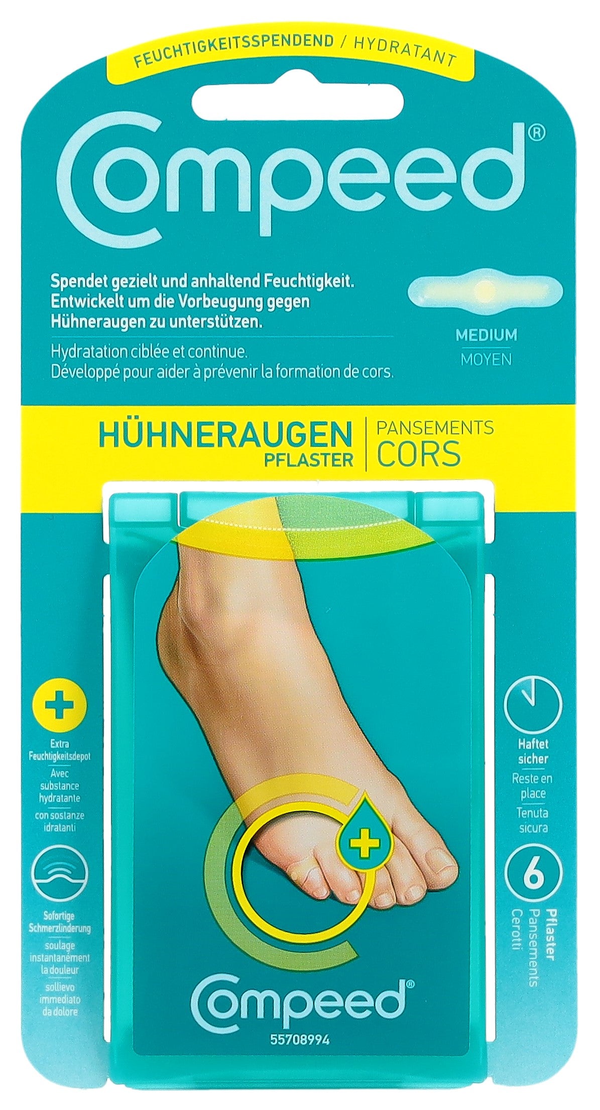 COMPEED Pansement Cors Hydratant | 6 Pièces