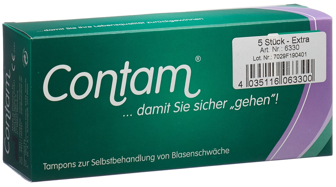 CONTAM Tampons Vaginal 33mm Extra Long Confort | 5 Pièces