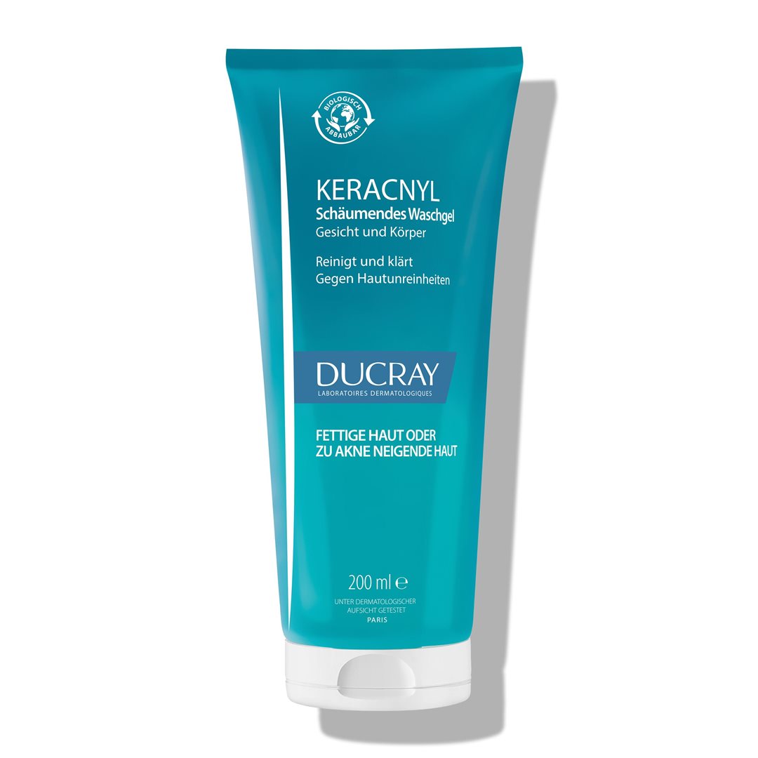 DUCRAY Keracnyl Gel Moussant Nettoyant Peaux Acnéiques 200 ml