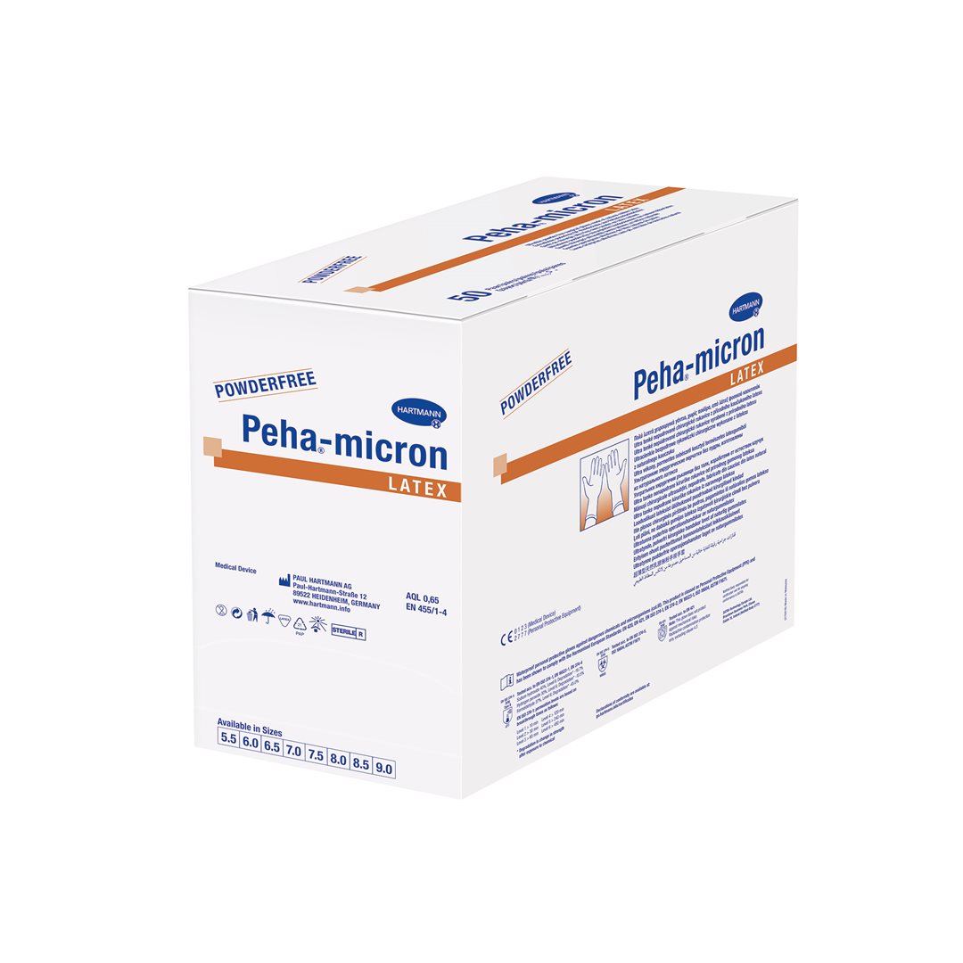 PEHA-MICRON Gants Latex Stériles Taille 7.5 Non Poudrés 100 Pcs