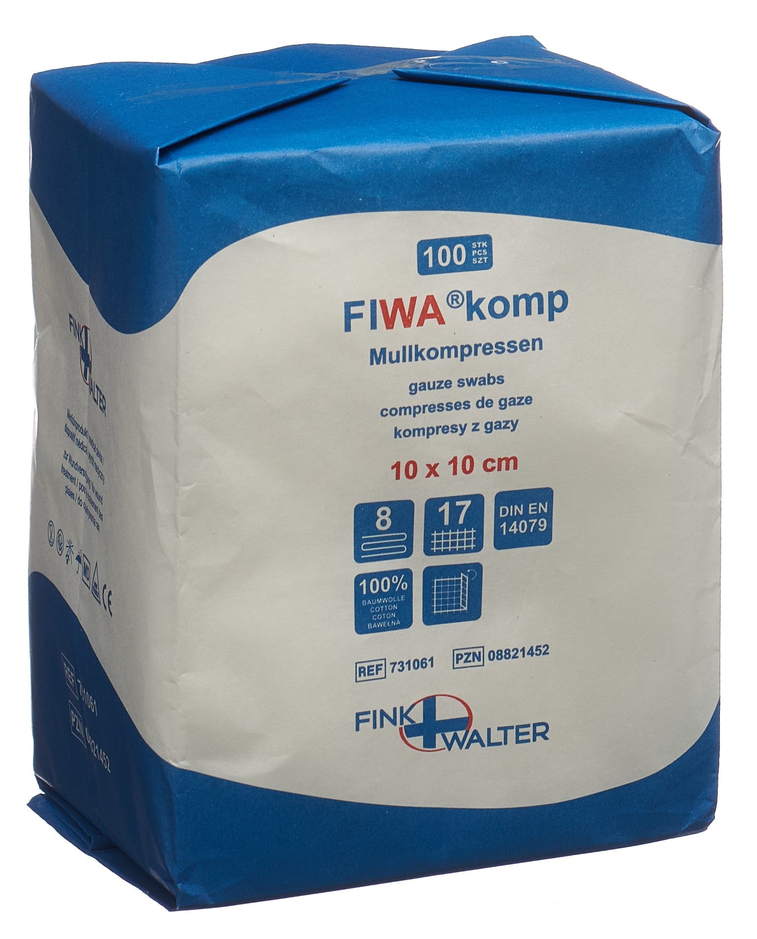 FIWA Compresses de Gaze Stériles 10x10cm 100 pièces | Soin Essentiel