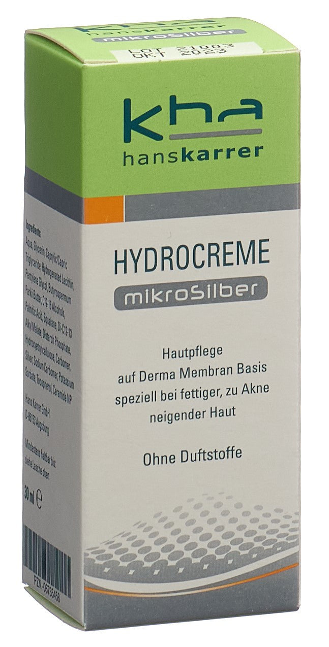HANS KARRER Hydrocreme MikroSilber Soin Apaisant | Tube 30 ml