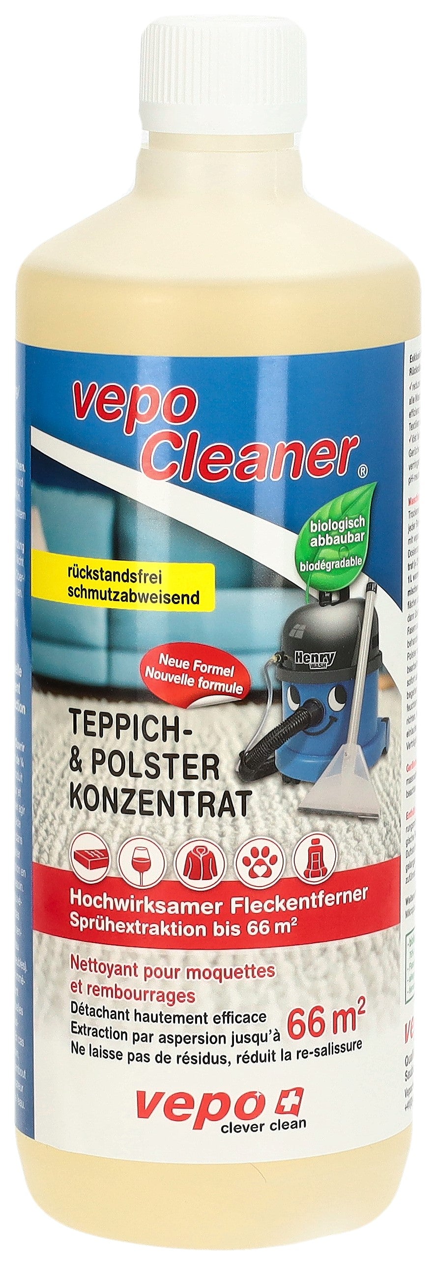 VEPOCLEANER nettoy moquet+rembourr 66m2 1000 ml