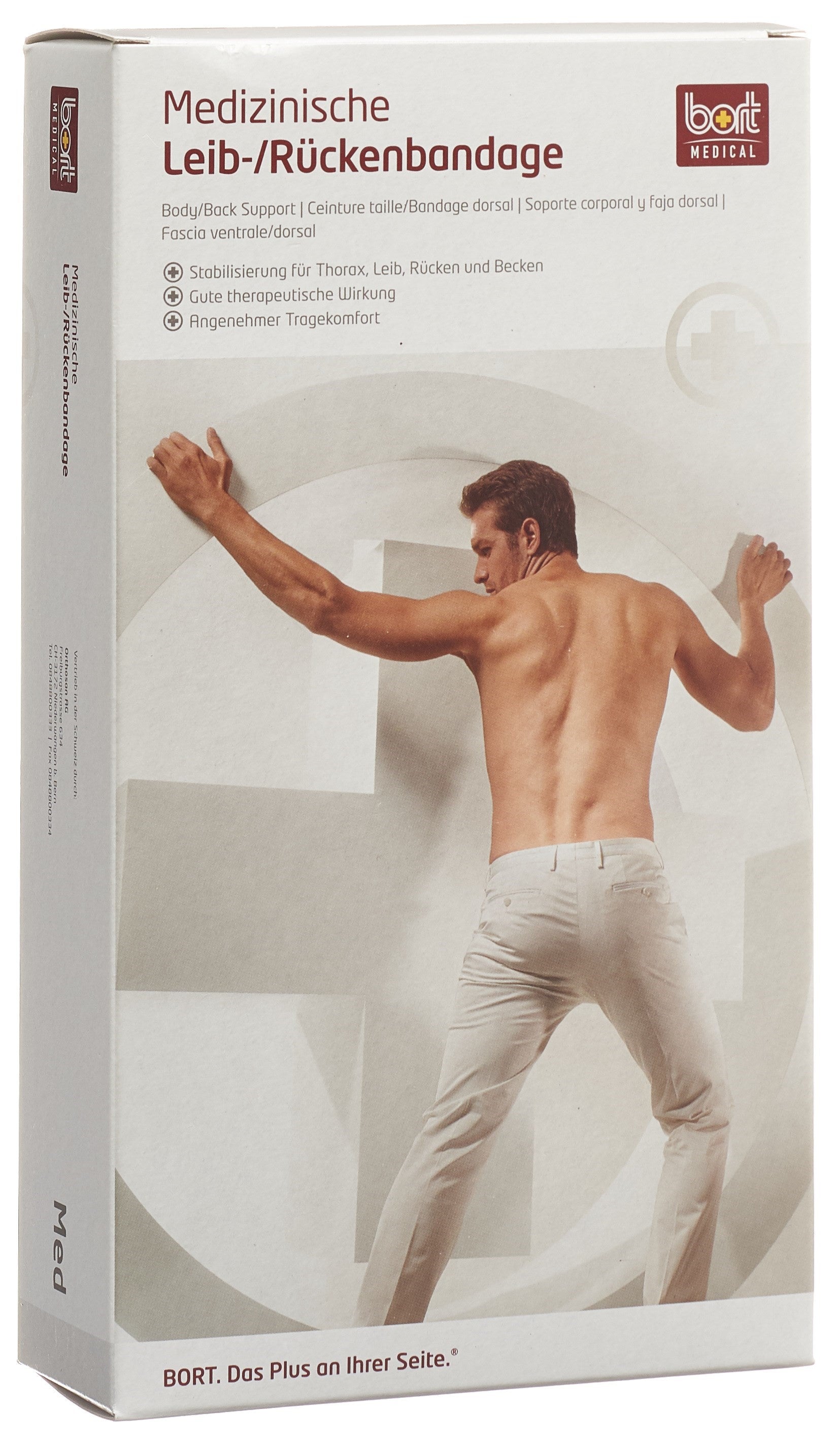 BORT Bandage Herniaire Inguinale M - Ceinture de Soutien | Blanc