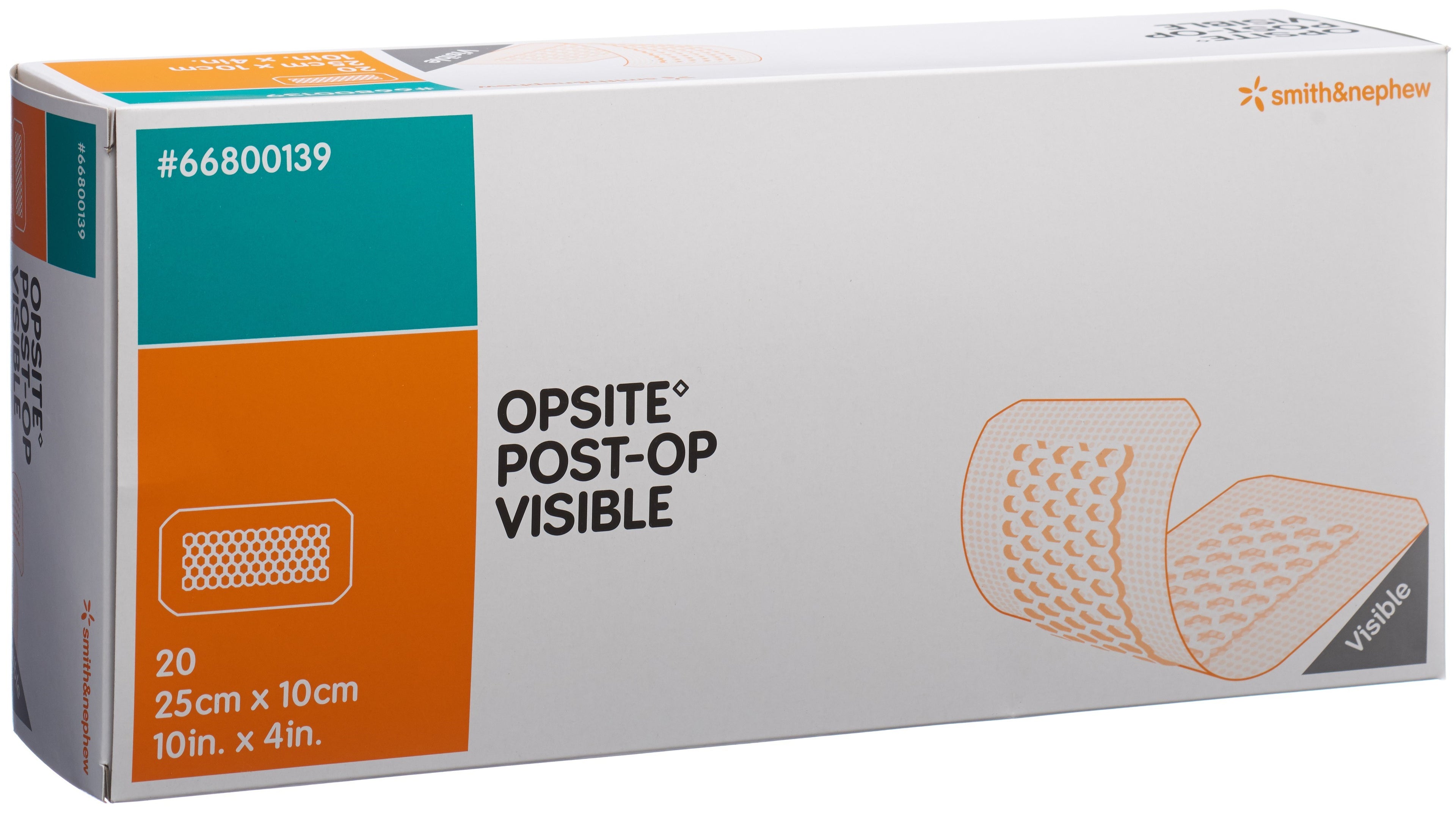 OPSITE POST OP Visible Pansement Transparent 25 x 10 cm (20 pièces)