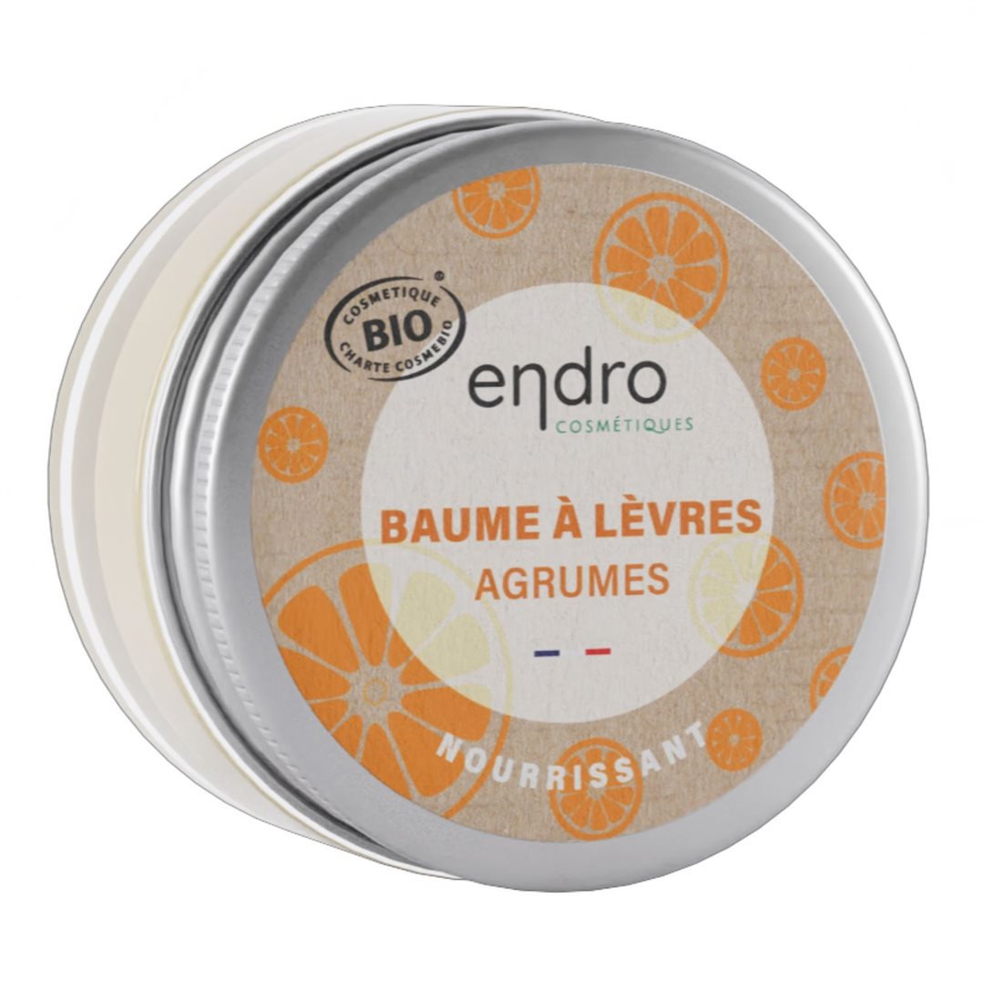 ENDRO Baume Lèvres Naturel Agrumes Réparateur | Verre 15 ml
