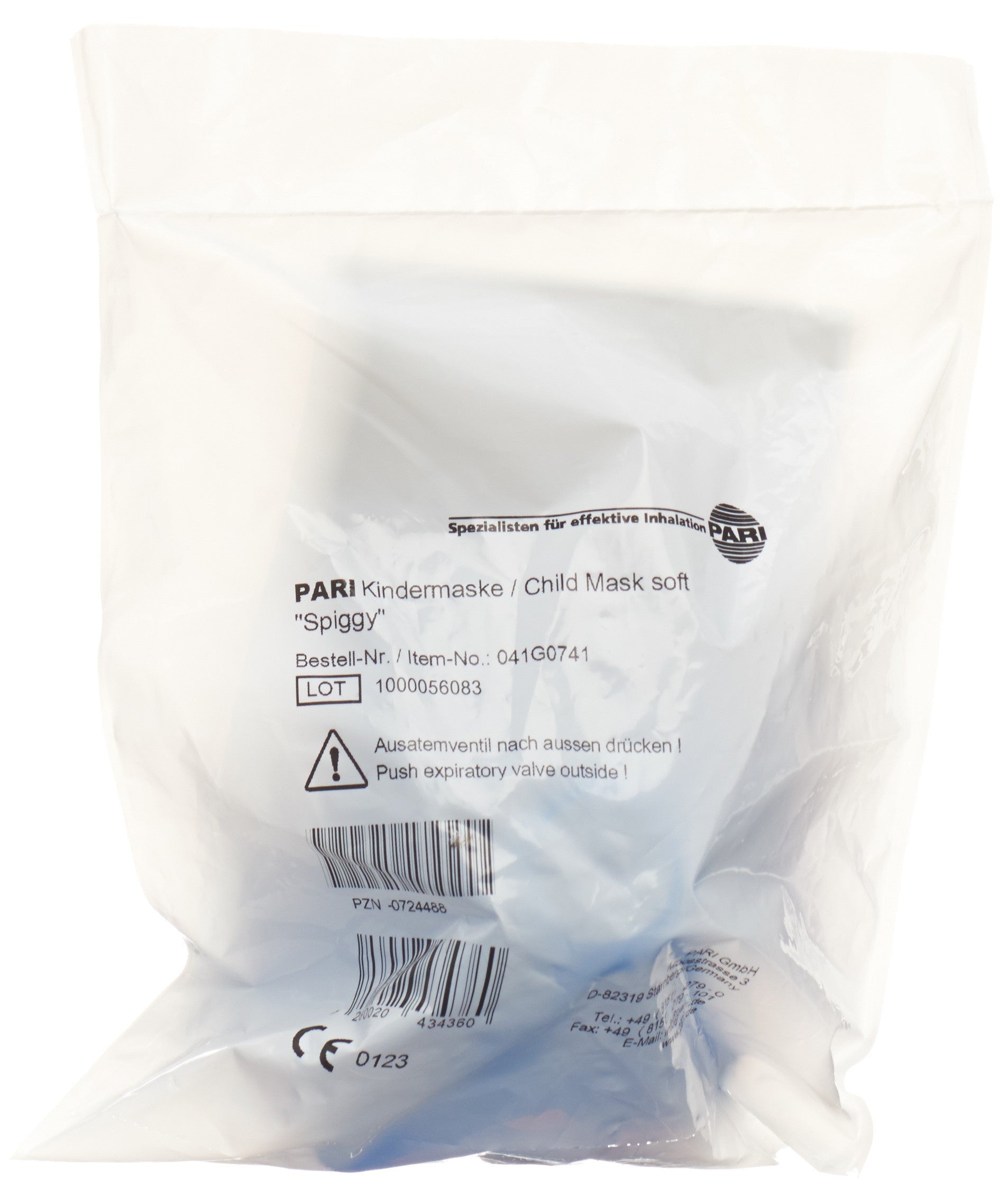 PARI Masque Spiggy Enfant Souple Confortable | Protection Respiratoire